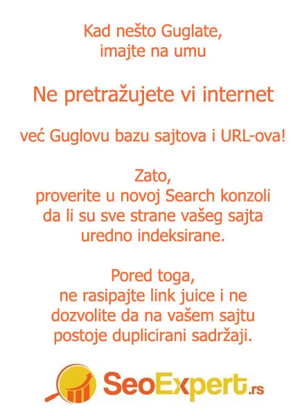 Ne pretražujete vi Intertnet, već Google bazu podataka